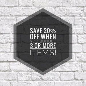 Save 20% when you bundle 3 items!